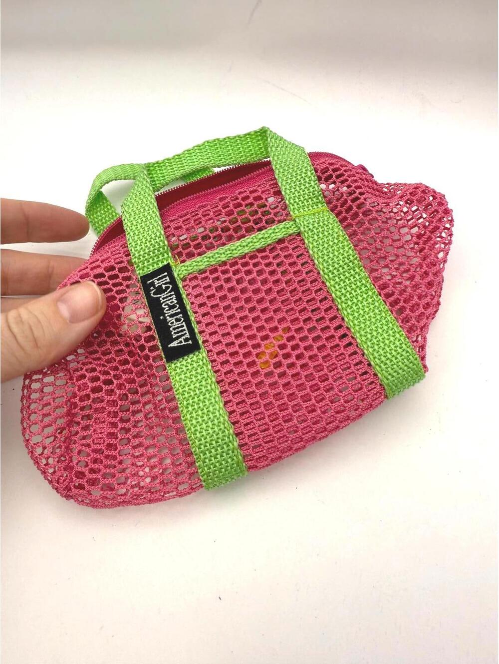 pink mesh duffel bag from the American Girl Pleasant Company 1996 Swim Set